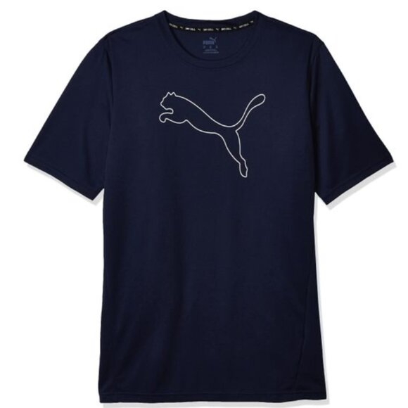 Men's PUMA Dry Cell Black Performance Cat T-Shirt - Picture 1 of 4